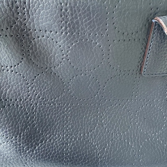 Kate Spade Perforated Navy Blue Leather Rectangle Green Lining Teacher Office - Picture 5 of 15